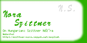 nora szittner business card